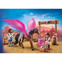 Køb PLAYMOBIL The Movie Marla og Del med flyvende hest billigt på Legen.dk!